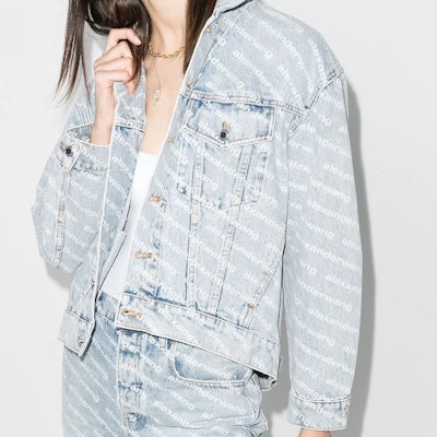 (Women) Alexander Wang Solid Color Denim Jacket in Blue 4DC2202756-270 Details for (Women) Alexander Wang Solid Color Denim Jacket in Blue 4DC2202756-270