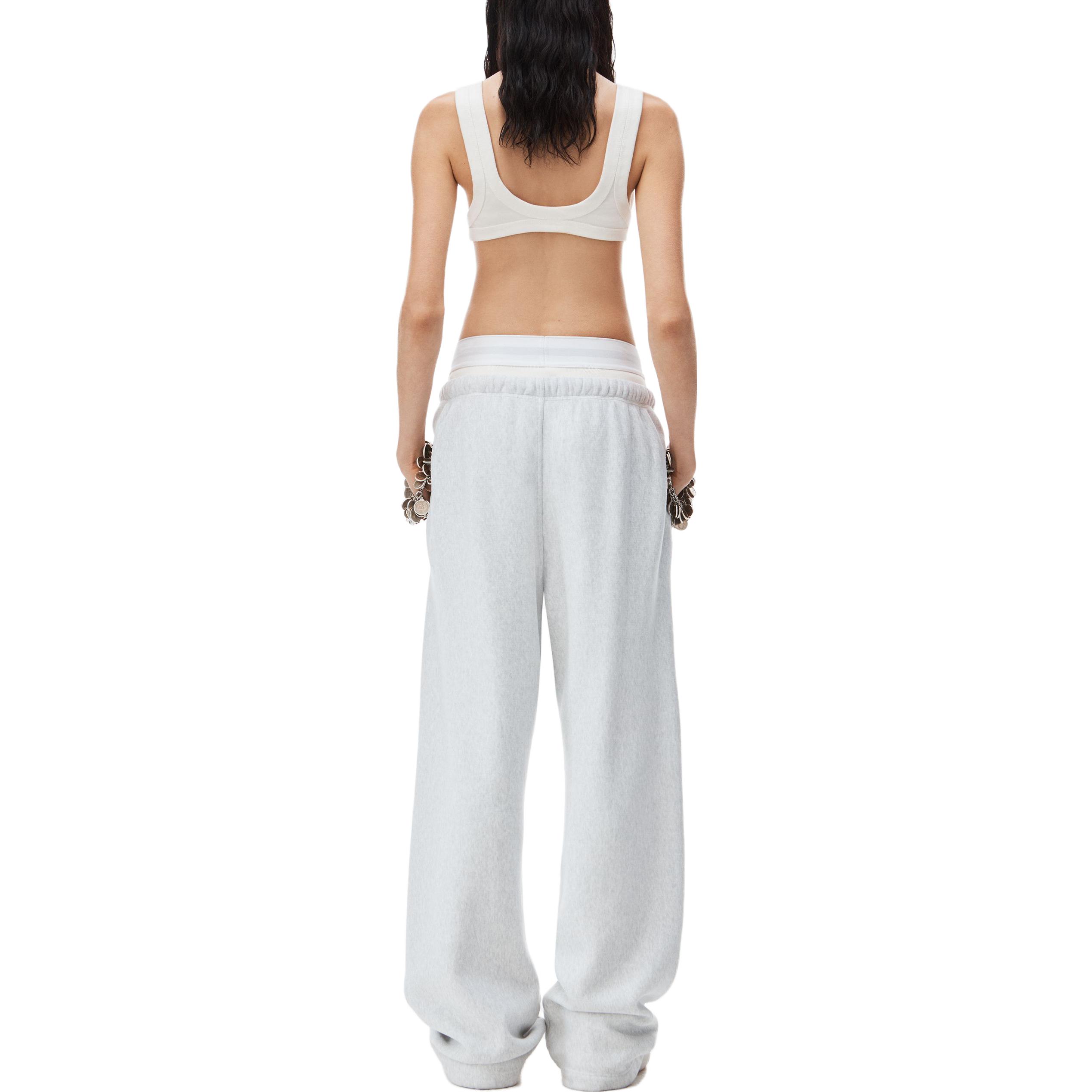 Shop (Women) Alexander Wang Solid Color Elastic Straight-Leg Casual Pants Women 4CC1244349-050