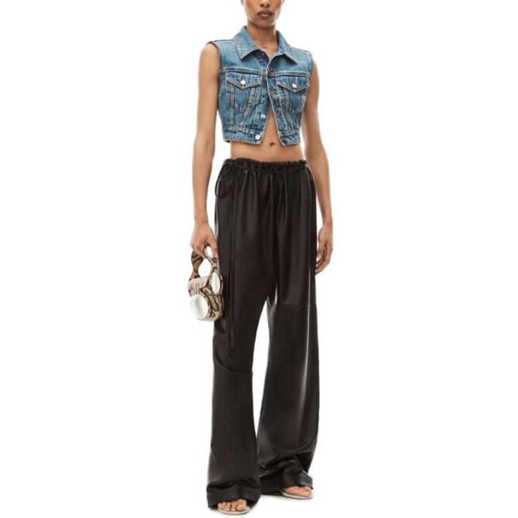 Lookbook (W) アレキサンダー ワン ソリッドデニム ノースリーブ ベスト ブルー 4DC3232157-473