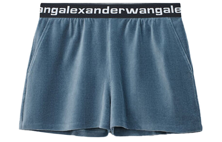 Order (W) Alexander Wang Pantalones Cortos Casual de Corduroy Elásticos con Logo Sólido 4CC1204025-469