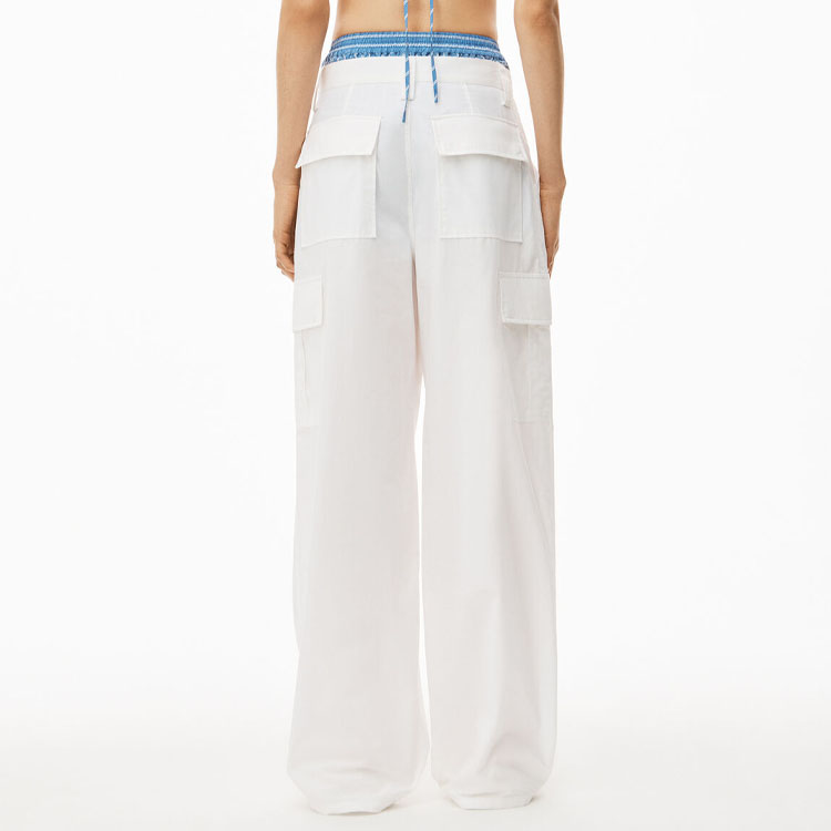 (Women) Alexander Wang Solid Mid-Rise Straight Cargo Pants . 4WC2234374-111 圖 4