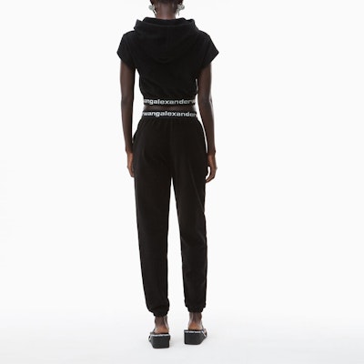 (W) アレキサンダーワン SS20 ブラックコーデュロイストレッチパンツ レディース 4CC1204024-001 Purchase (W) アレキサンダーワン SS20 ブラックコーデュロイストレッチパンツ レディース 4CC1204024-001