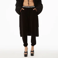 Sizing (W) Alexander Wang 女款 SS20 黑色燈芯絨彈力長褲 4CC1204024-001