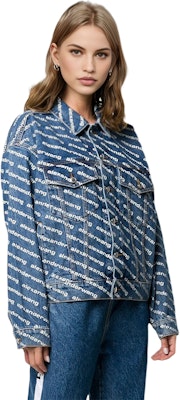 (W) 알렉산더 왕 SS20 블루 클래식 로고 프린트 데님 자켓 여성용 4DC1202645 Shop (W) 알렉산더 왕 SS20 블루 클래식 로고 프린트 데님 자켓 여성용 4DC1202645