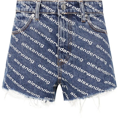 (W) 亚历山大王SS20流苏标志水洗牛仔短裤 女款 蓝色 4DC1204644 Buy (W) 亚历山大王SS20流苏标志水洗牛仔短裤 女款 蓝色 4DC1204644