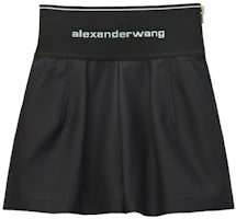 (Women) Alexander Wang SS20 Logo High-Waist Loose Shorts Black Casual Wear 1WC1204224-001 (Women) Alexander Wang SS20 Logo High-Waist Loose Shorts Black Casual Wear 1WC1204224-001