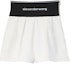 Buy (W) Alexander Wang Seluar Pendek Logo SS20 Ribbed Polyester-Cotton Natural 1WC1204224-105