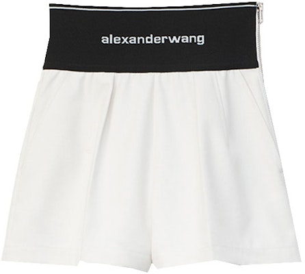 (W) Alexander Wang Seluar Pendek Logo SS20 Ribbed Polyester-Cotton Natural 1WC1204224-105 Order (W) Alexander Wang Seluar Pendek Logo SS20 Ribbed Polyester-Cotton Natural 1WC1204224-105