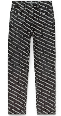 (W) アレキサンダーワン SS21 オールオーバーロゴ ハイウエスト ブラックジーンズ レディース 4DC1214892-060 Buy (W) アレキサンダーワン SS21 オールオーバーロゴ ハイウエスト ブラックジーンズ レディース 4DC1214892-060