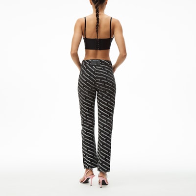 (W) アレキサンダーワン SS21 オールオーバーロゴ ハイウエスト ブラックジーンズ レディース 4DC1214892-060 Shop (W) アレキサンダーワン SS21 オールオーバーロゴ ハイウエスト ブラックジーンズ レディース 4DC1214892-060