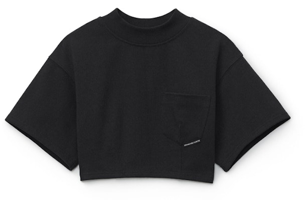 (W) アレキサンダーワン SS21 ブラック スカルプテッド クロップド スリムフィット Tシャツ 4CC2211202-001 Buy (W) アレキサンダーワン SS21 ブラック スカルプテッド クロップド スリムフィット Tシャツ 4CC2211202-001