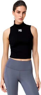 (W) 亞歷山大·王 SS21 黑色無袖背心搭配標誌補丁 4KC2211068-001 Sizing (W) 亞歷山大·王 SS21 黑色無袖背心搭配標誌補丁 4KC2211068-001