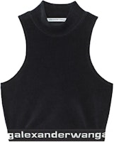 (Women) Alexander Wang SS21 Corduroy Sleeveless Crop Top for Women - Black 4CC2211212-001 (Women) Alexander Wang SS21 Corduroy Sleeveless Crop Top for Women - Black 4CC2211212-001