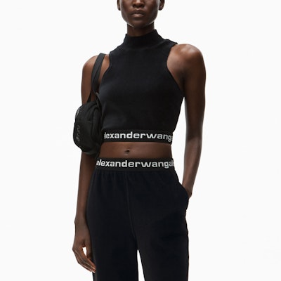 (W) アレキサンダー ワン SS21 コーデュロイ ノースリーブ クロップトップ - ブラック 4CC2211212-001 Shop (W) アレキサンダー ワン SS21 コーデュロイ ノースリーブ クロップトップ - ブラック 4CC2211212-001