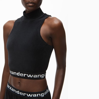 (W) アレキサンダー ワン SS21 コーデュロイ ノースリーブ クロップトップ - ブラック 4CC2211212-001 Purchase (W) アレキサンダー ワン SS21 コーデュロイ ノースリーブ クロップトップ - ブラック 4CC2211212-001