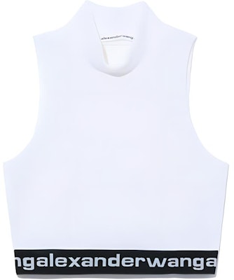 (Women) Alexander Wang SS21 Corduroy Sleeveless Mock Neck Crop Top Women White 4CC2211212-111 Buy (Women) Alexander Wang SS21 Corduroy Sleeveless Mock Neck Crop Top Women White 4CC2211212-111