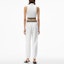 Shop (Women) Alexander Wang SS21 Corduroy Sleeveless Mock Neck Crop Top Women White 4CC2211212-111