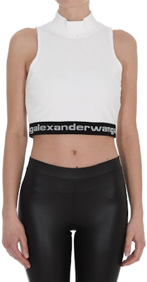 (Women) Alexander Wang SS21 Corduroy Sleeveless Mock Neck Crop Top Women White 4CC2211212-111 Purchase (Women) Alexander Wang SS21 Corduroy Sleeveless Mock Neck Crop Top Women White 4CC2211212-111