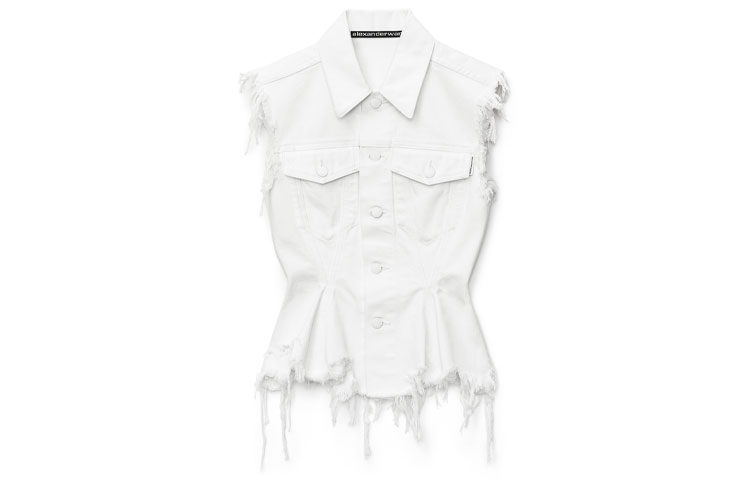 (Women) Alexander Wang SS21 Flared Hem Shaping Tank Top Women’s White 4DC2212948-100