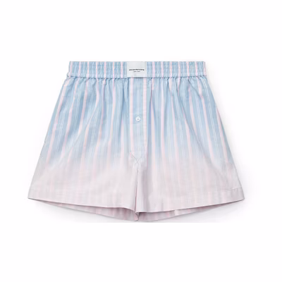 (Women) Alexander Wang SS21 Gradient Bleached Shorts Blue. 4WC2214073-426
