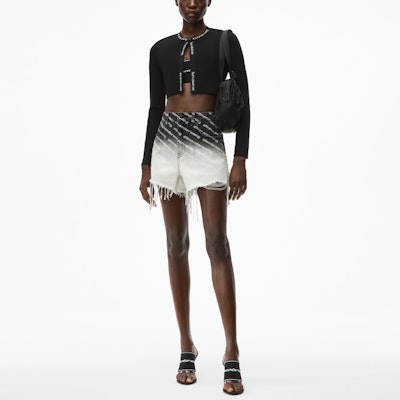 (W) Alexander Wang SS21 Seluar Pendek Denim Wanita Logo Gradient Kelabu Putih 4DC2214907-031 Shop (W) Alexander Wang SS21 Seluar Pendek Denim Wanita Logo Gradient Kelabu Putih 4DC2214907-031