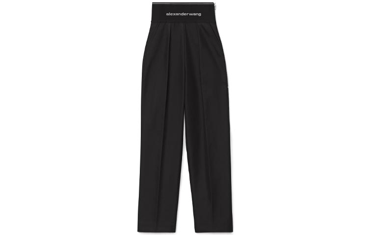 Order (W) Pantalones Negros Rectos de Talle Alto Alexander Wang SS21 Mujer Casual. 1WC2214345-001