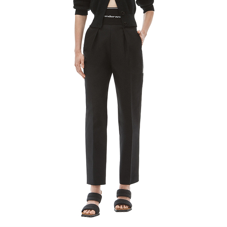 Details for (W) Pantalones Negros Rectos de Talle Alto Alexander Wang SS21 Mujer Casual. 1WC2214345-001