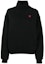 Order (W) Alexander Wang SS21 Baju Sweatshirt Hitam Leher Tinggi Logo Sulam Hati UCC2201393-001