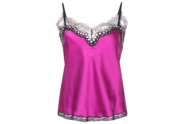 (Women) Alexander Wang SS21 Lace Spaghetti Strap Tank Top Purple 1W281074F7FB6423