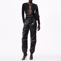 Lookbook (W) Alexander Wang SS21 車紋Logo提花黑色開襟毛衣 4KC2213076-001