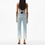 Shop (Women) Alexander Wang SS21 Logo Mid-Rise Printed Jeans Women Blue White Gradient. 4DC2214906-270