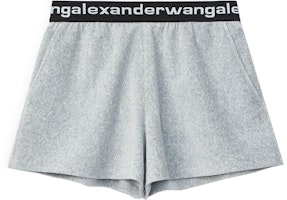 (Women) Alexander Wang SS21 Logo Stretch Corduroy Shorts Grey 4CC1204025-030 (Women) Alexander Wang SS21 Logo Stretch Corduroy Shorts Grey 4CC1204025-030