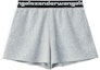 Buy (W) Shorts de Pana Elástica con Logo Alexander Wang SS21 Gris 4CC1204025-030