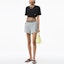 Lookbook (W) Shorts de Pana Elástica con Logo Alexander Wang SS21 Gris 4CC1204025-030