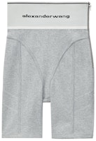 (Women) Alexander Wang SS21 Logo Stretch Gym Shorts Grey 1CC2214362-020 (Women) Alexander Wang SS21 Logo Stretch Gym Shorts Grey 1CC2214362-020