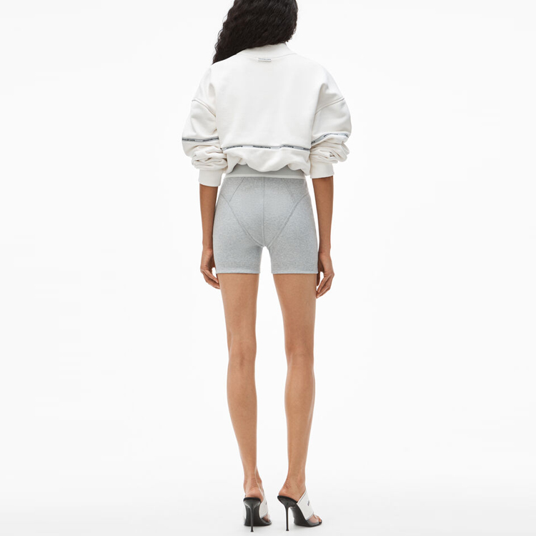Shop (W) Alexander Wang SS21 灰色標誌彈性健身短褲 1CC2214362-020