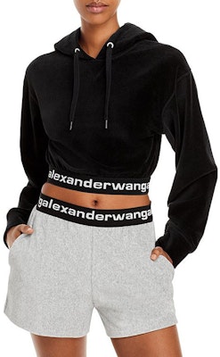 (W) 알렉산더 왕 SS21 로고 스트레치 풀오버 후디 블랙 여성용 4CC1211197-001 Purchase (W) 알렉산더 왕 SS21 로고 스트레치 풀오버 후디 블랙 여성용 4CC1211197-001