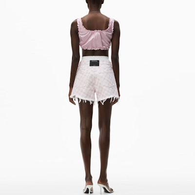(Women) Alexander Wang SS21 Pastel Plaid Bite Shorts Pink 4DC2214939-688 Shop (Women) Alexander Wang SS21 Pastel Plaid Bite Shorts Pink 4DC2214939-688