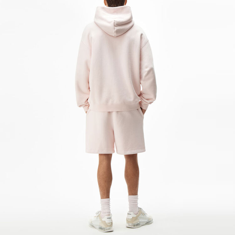 Shop (W) Alexander Wang SS21 Logo Hoodie Sweatshirt Merah Jambu Foam. UCC1211023-683