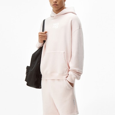 (W) Alexander Wang SS21 Logo Hoodie Sweatshirt Merah Jambu Foam. UCC1211023-683 Purchase (W) Alexander Wang SS21 Logo Hoodie Sweatshirt Merah Jambu Foam. UCC1211023-683