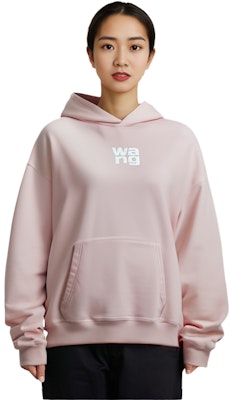 (W) Alexander Wang SS21 Logo Hoodie Sweatshirt Merah Jambu Foam. UCC1211023-683 Sizing (W) Alexander Wang SS21 Logo Hoodie Sweatshirt Merah Jambu Foam. UCC1211023-683