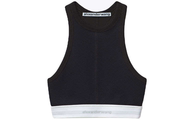 Order (Women) Alexander Wang SS21 Reflective Logo Bra Tank Top Women Black 1CC2218053-001