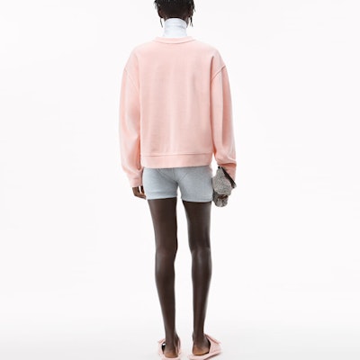 (W) 알렉산더 왕 SS21 라인스톤 로고 핑크 스웻셔츠 긴팔. 4CC3211265-691 Shop (W) 알렉산더 왕 SS21 라인스톤 로고 핑크 스웻셔츠 긴팔. 4CC3211265-691