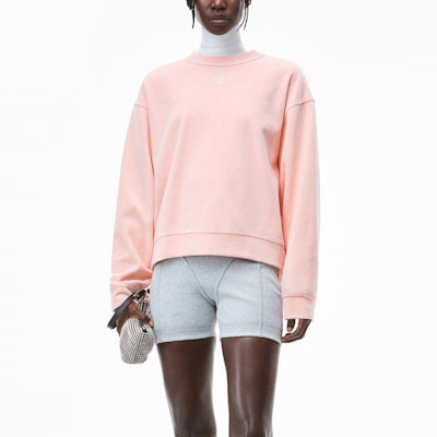 (W) 알렉산더 왕 SS21 라인스톤 로고 핑크 스웻셔츠 긴팔. 4CC3211265-691 Purchase (W) 알렉산더 왕 SS21 라인스톤 로고 핑크 스웻셔츠 긴팔. 4CC3211265-691