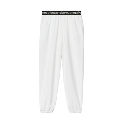 (Women) Alexander Wang SS21 Stretch Corduroy Elastic Casual Pants Women’s White 4CC1204024-111