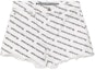 Order (Women) Alexander Wang SS21 White Logo Print Frayed Shorts 4DC1214899-985