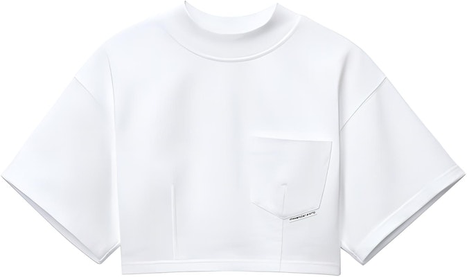 (W) 亚历山大王 SS21 白色修身短款短袖T恤 4CC2211202-100 Buy (W) 亚历山大王 SS21 白色修身短款短袖T恤 4CC2211202-100