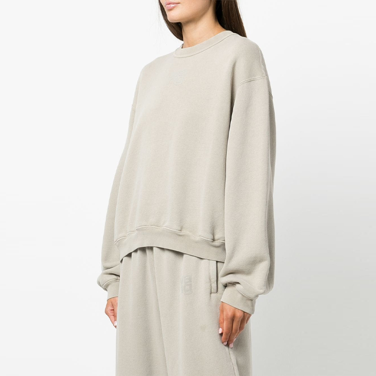 Purchase (W) 알렉산더 왕 SS22 베이지 로고 프린트 크루넥 긴팔 맨투맨 4CC3211258-267