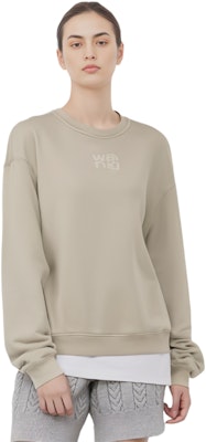 (W) 알렉산더 왕 SS22 베이지 로고 프린트 크루넥 긴팔 맨투맨 4CC3211258-267 Details for (W) 알렉산더 왕 SS22 베이지 로고 프린트 크루넥 긴팔 맨투맨 4CC3211258-267