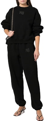 (Women) Alexander Wang SS22 Black Logo Print Pullover Sweatshirt Long Sleeve. 4CC3221360-001 Shop (Women) Alexander Wang SS22 Black Logo Print Pullover Sweatshirt Long Sleeve. 4CC3221360-001